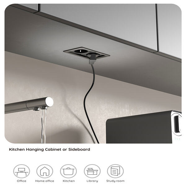 Stylné a pohodlné vnořené elektrické zásuvky pro váš stůl