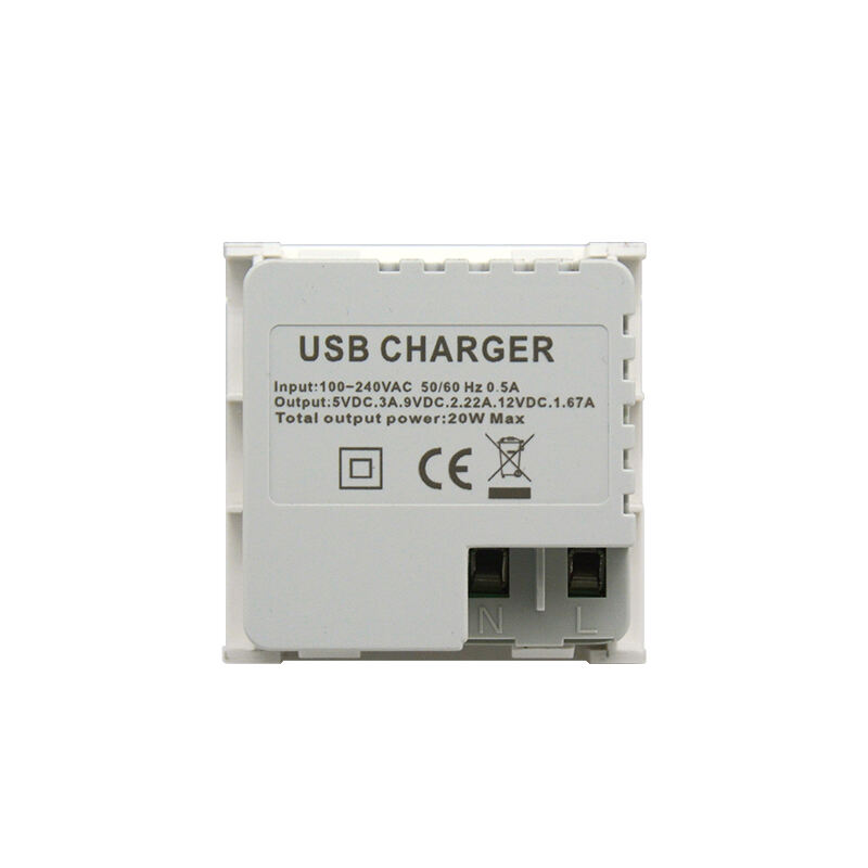 20W Single Port Type C  PD, QC3.0 Modular USB Charger Socket F21-QC2
