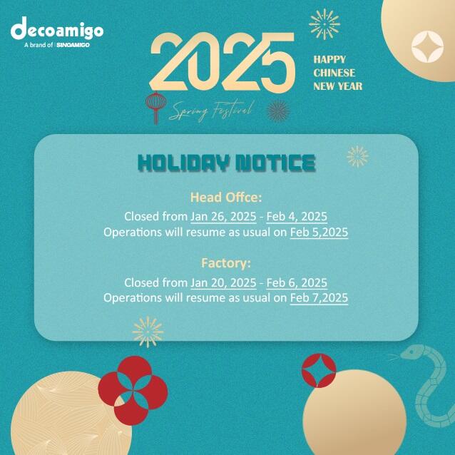 Lunar New Year 2025 Holiday Notice