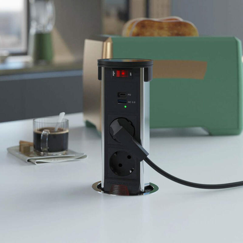 Motorized Pop-Up Sockets Blend Style and Function