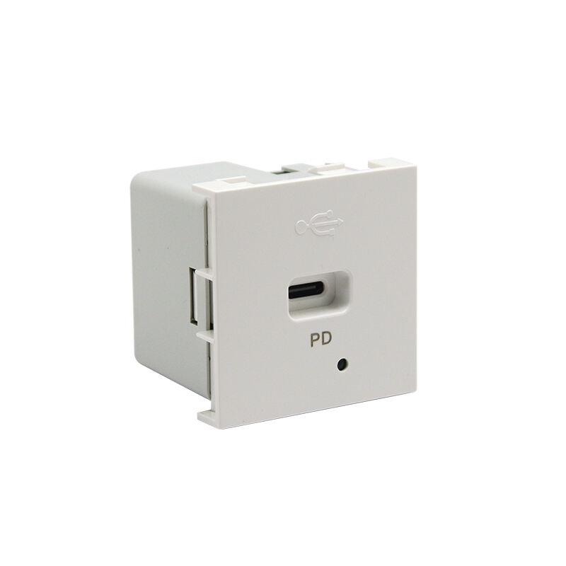 20W Single Port Type C  PD, QC3.0 Modular USB Charger Socket F21-QC2