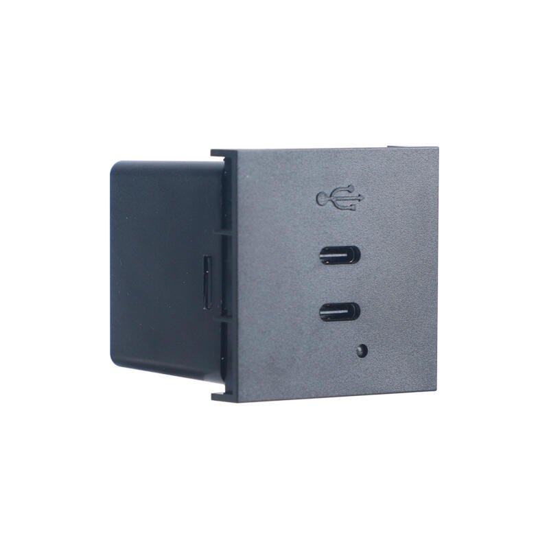 65W Dual Port Type C+C with PD Modular USB Charger Socket F21-QC8